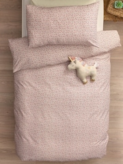 Fig Pink Floral 100% Cotton Printed Bedding Duvet Cover and Pillowcase Set - Image 3 of 7