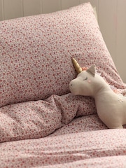Fig Pink Floral 100% Cotton Printed Bedding Duvet Cover and Pillowcase Set - Image 4 of 7
