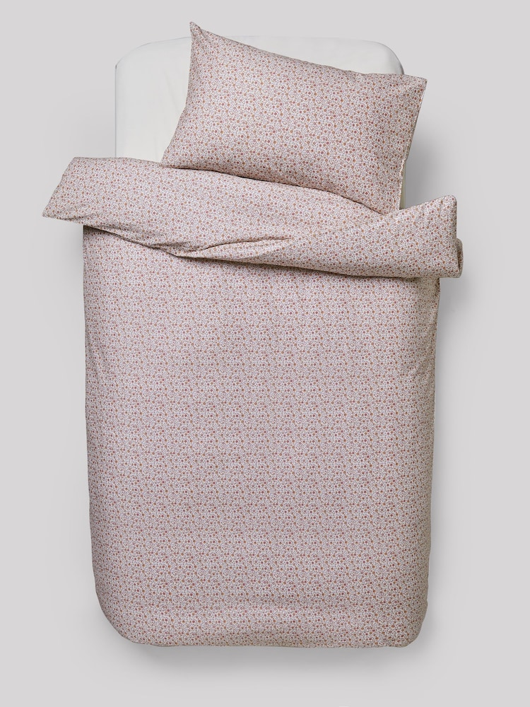 Fig Pink Floral Printed Bedding Duvet Cover and Pillowcase Set - Image 5 of 7