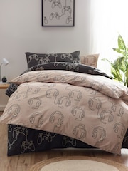 2 Pack Mono Beige Gamer Duvet Cover and Pillowcases Set - Image 1 of 13