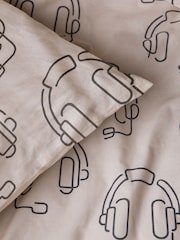 2 Pack Mono Beige Gamer Duvet Cover and Pillowcases Set - Image 13 of 13