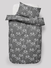 2 Pack Mono Beige Gamer Duvet Cover and Pillowcases Set - Image 9 of 13
