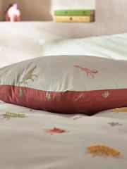 Sage Green Tassel Dinosaurs 100% Cotton Printed Bedding Duvet Cover and Pillowcase Set - Image 11 of 12