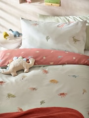 Sage Green Tassel Dinosaurs 100% Cotton Printed Bedding Duvet Cover and Pillowcase Set - Image 12 of 12