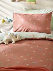 Sage Green Tassel Dinosaurs 100% Cotton Printed Bedding Duvet Cover and Pillowcase Set - Image 2 of 12