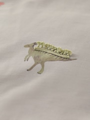 Sage Green Tassel Dinosaurs 100% Cotton Printed Bedding Duvet Cover and Pillowcase Set - Image 9 of 12