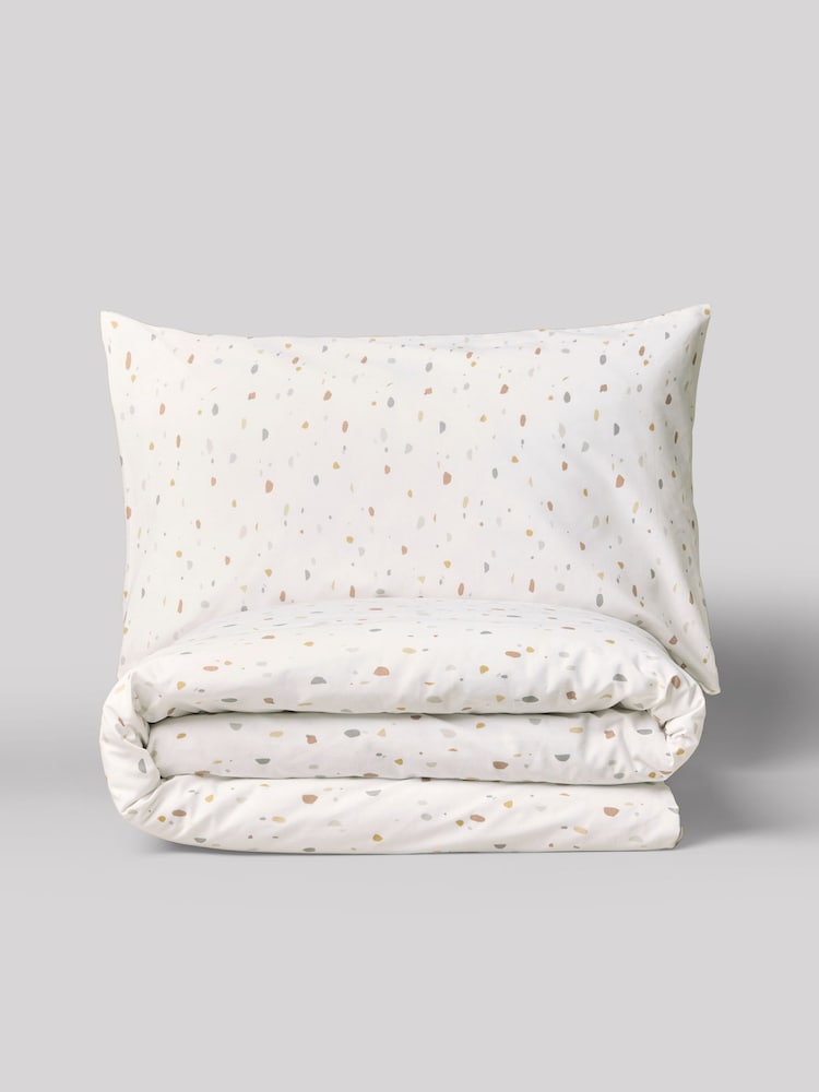 Natural Terrazzo Print Duvet Cover and Pillowcase Set - Image 5 of 6