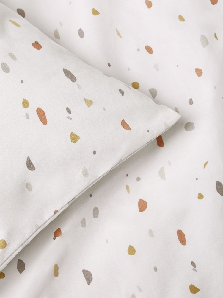 Natural Terrazzo Print Duvet Cover and Pillowcase Set - Image 6 of 6