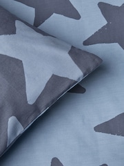 Navy Stars 100% Cotton Printed Bedding Duvet Cover and Pillowcase Set - Image 10 of 10