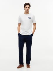 Tommy Hilfiger White Logo Graphic Jersey Crew Neck T-Shirt - Image 3 of 5