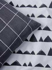 Monochrome 100% Cotton Printed Bedding Duvet Cover and Pillowcase Set - Image 10 of 10