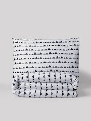 Monochrome 100% Cotton Printed Bedding Duvet Cover and Pillowcase Set - Image 9 of 10