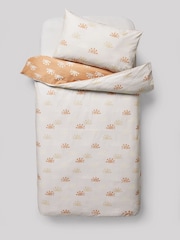 Rust Orange Sun 100% Cotton Printed Bedding Duvet Cover and Pillowcase Set - Image 10 of 11
