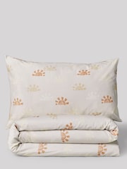 Rust Orange Sun 100% Cotton Printed Bedding Duvet Cover and Pillowcase Set - Image 11 of 11