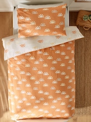 Rust Orange Sun 100% Cotton Printed Bedding Duvet Cover and Pillowcase Set - Image 5 of 11