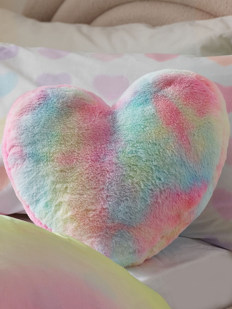 Multi Ombre Rainbow Heart Cushion - Image 1 of 4