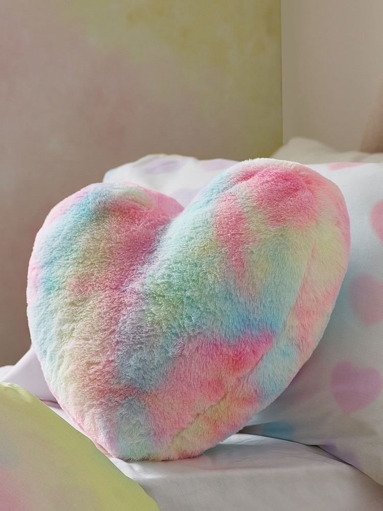 Multi Ombre Rainbow Heart Cushion - Image 2 of 4