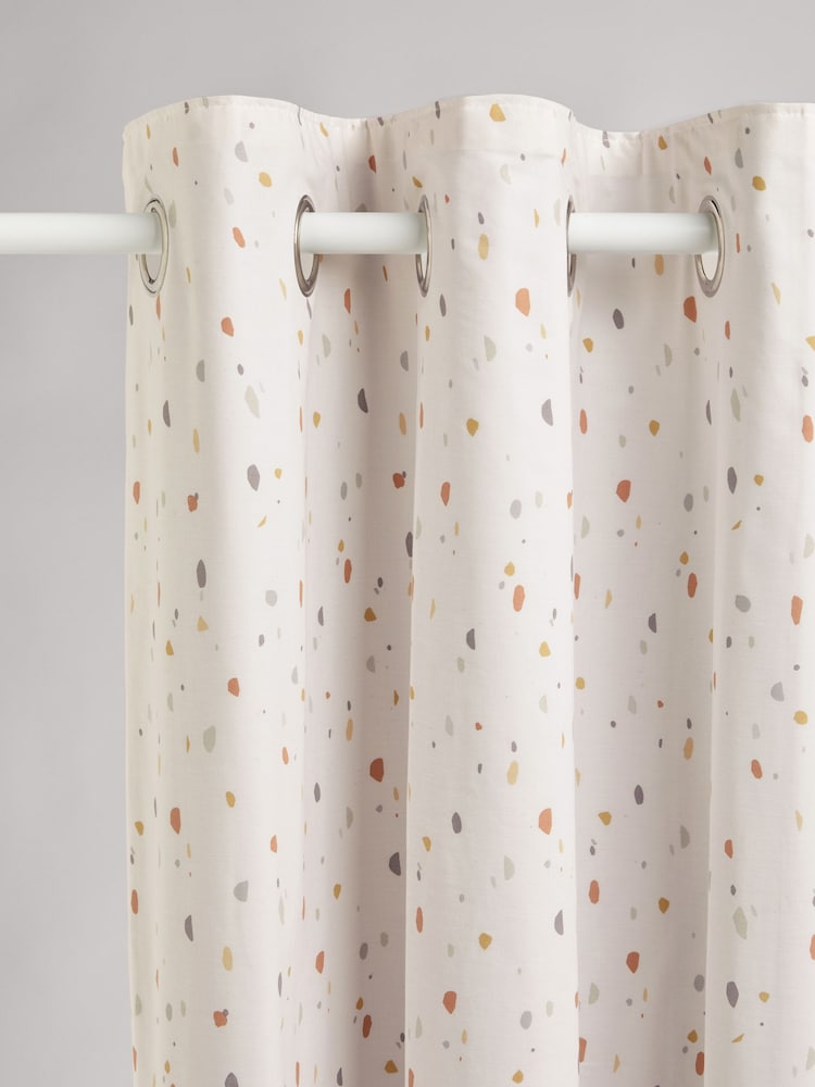 Natural Terrazzo Eyelet Blackout Curtains - Image 3 of 7