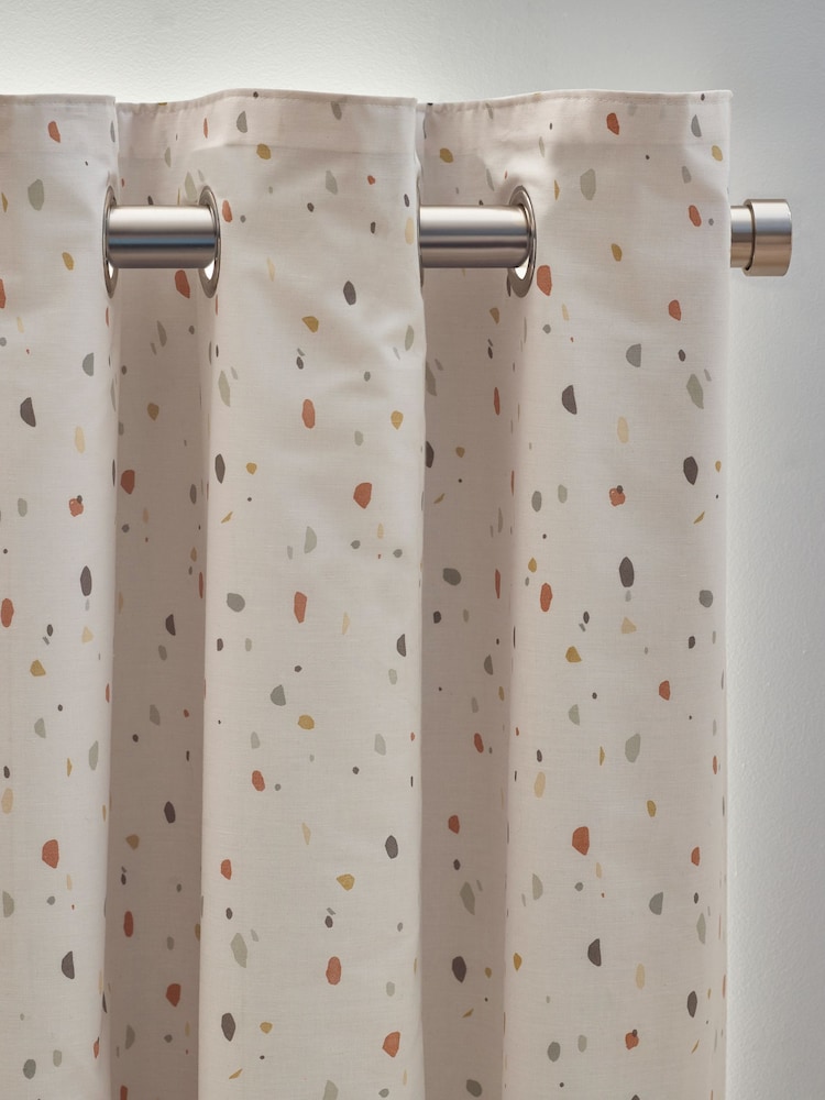Natural Terrazzo Eyelet Blackout Curtains - Image 5 of 7