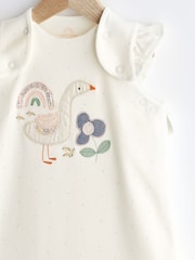 White Duck Applique 1 Tog  Baby 100% Cotton Sleep Bag - Image 6 of 11