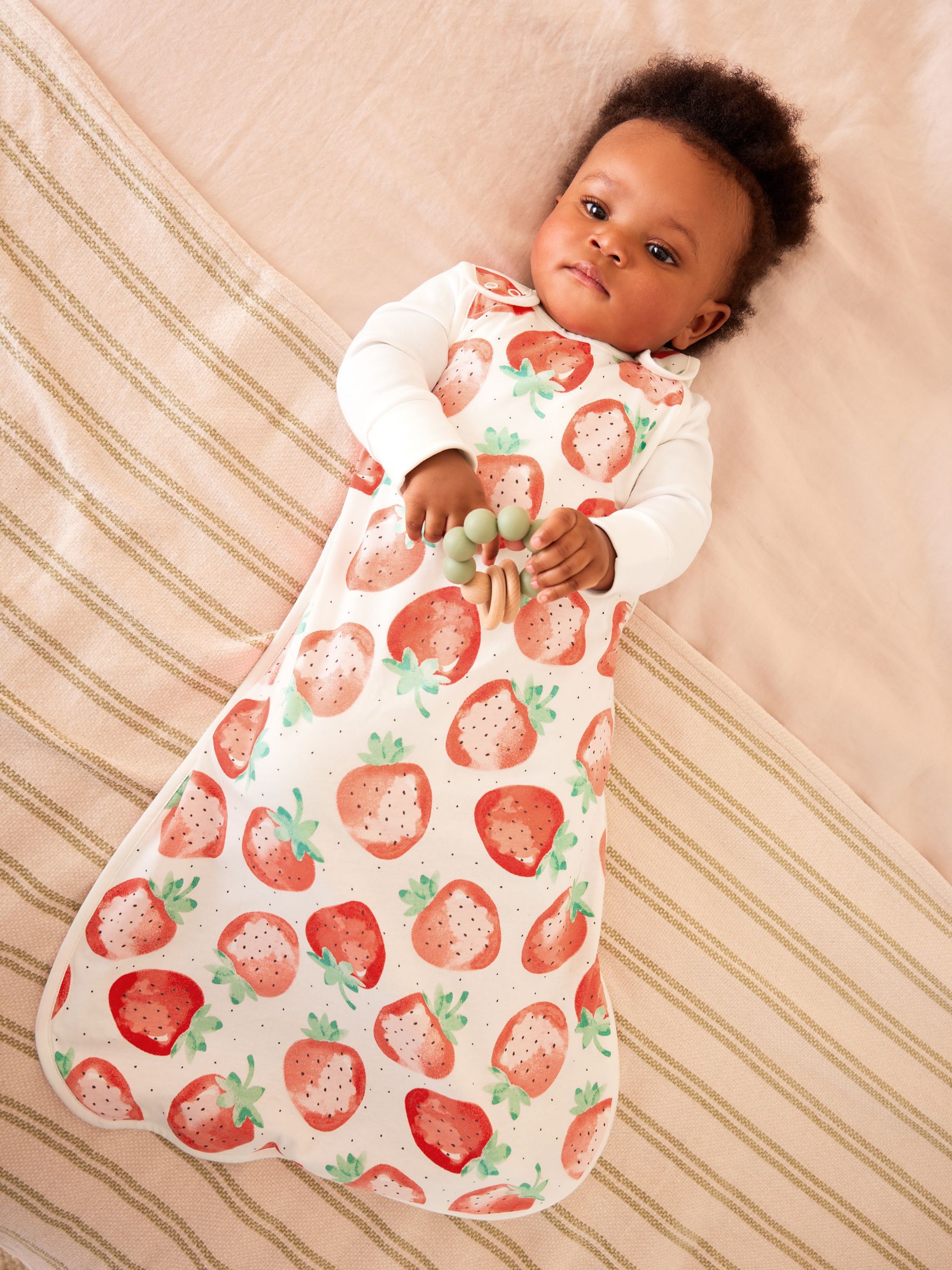 Buy White Strawberry 0.5 Tog Baby 100 Cotton Sleep Bag from Next Ireland