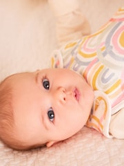 White Rainbow Print 1 Tog  Baby 100% Cotton Sleep Bag - Image 6 of 10