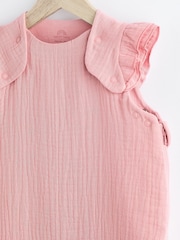 Pink Muslin 1 Tog Baby 100% Cotton Sleep Bag - Image 10 of 11
