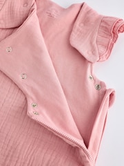 Pink Muslin 1 Tog Baby 100% Cotton Sleep Bag - Image 11 of 11
