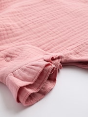 Pink Muslin 1 Tog Baby 100% Cotton Sleep Bag - Image 5 of 11