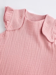 Pink Muslin 1 Tog Baby 100% Cotton Sleep Bag - Image 6 of 11