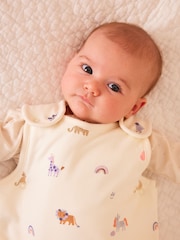 Beige Mini Unicorn 1 Tog  Baby 100% Cotton Sleep Bag - Image 12 of 13