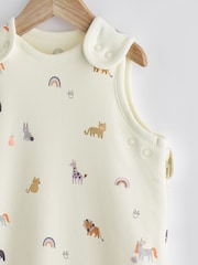 Beige Mini Unicorn 1 Tog  Baby 100% Cotton Sleep Bag - Image 3 of 13