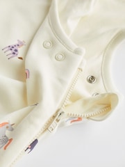 Beige Mini Unicorn 1 Tog  Baby 100% Cotton Sleep Bag - Image 7 of 13