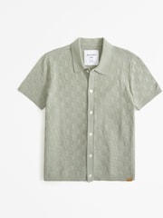 Abercrombie & Fitch Green Knitted Shirt - Image 1 of 1