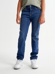 Abercrombie & Fitch Blue Straight Leg Clean Wash Denim Jeans - Image 3 of 4