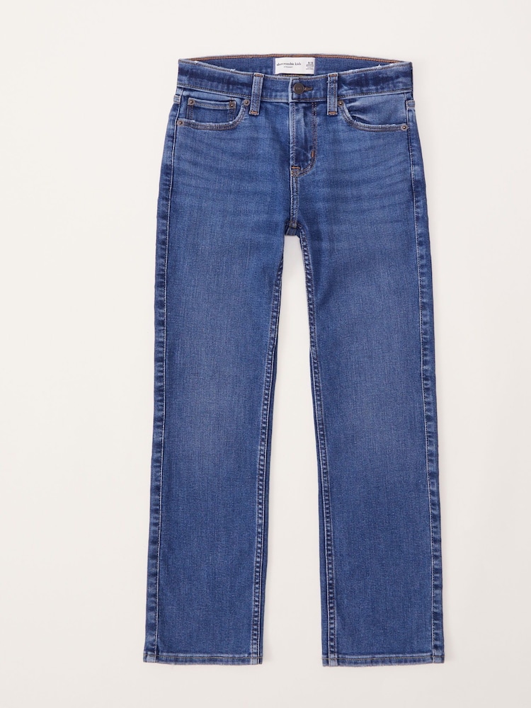 Abercrombie & Fitch Blue Straight Leg Clean Wash Denim Jeans - Image 4 of 4