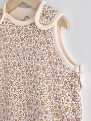 Rust Brown Floral 1 Tog  Baby 100% Cotton Sleep Bag - Image 4 of 10