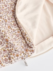 Rust Brown Floral 1 Tog  Baby 100% Cotton Sleep Bag - Image 6 of 10