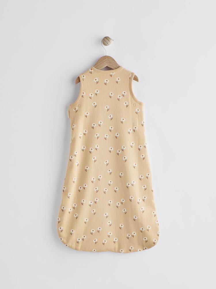 Ochre Yellow Daisy 1 Tog  Baby 100% Cotton Sleep Bag - Image 2 of 11