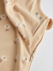 Ochre Yellow Daisy 1 Tog  Baby 100% Cotton Sleep Bag - Image 9 of 11