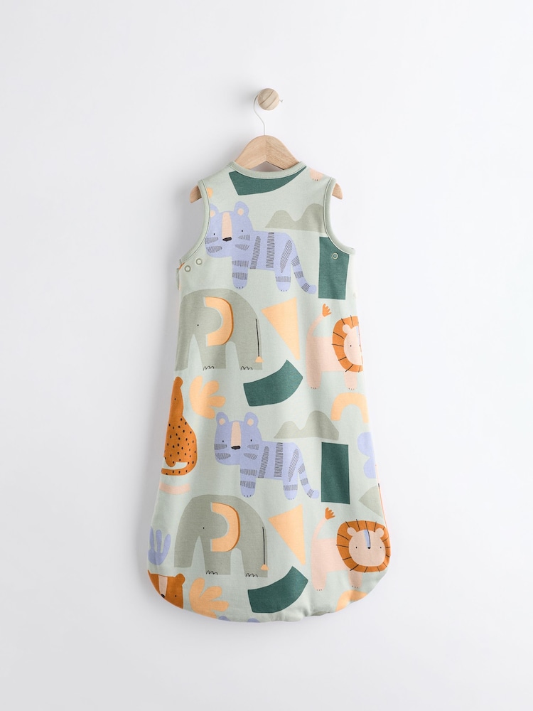 Green Safari Baby 1 Tog 100% Cotton Sleep Bag - Image 2 of 11