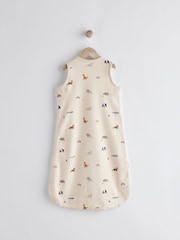Beige Mini Jungle 1 Tog  Baby 100% Cotton Sleep Bag - Image 2 of 8