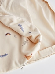 Beige Mini Jungle 1 Tog  Baby 100% Cotton Sleep Bag - Image 6 of 8