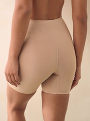 Nude Thigh Smoother Short Shaping Tummy Control Premium Cotton Blend Knickers - Image 3 of 6