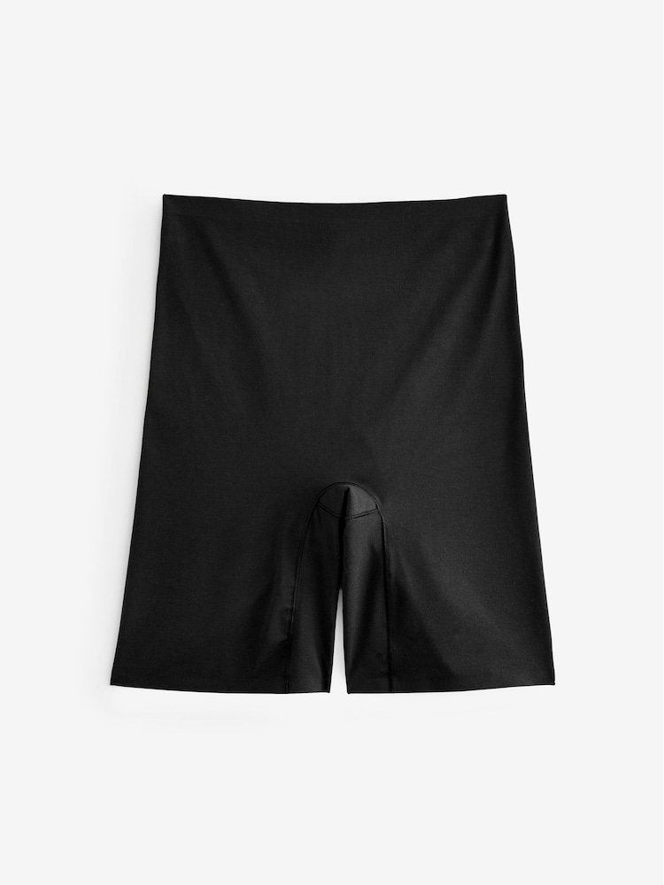 Black Thigh Smoother Short Shaping Tummy Control Premium Cotton Blend Knickers - Image 5 of 5
