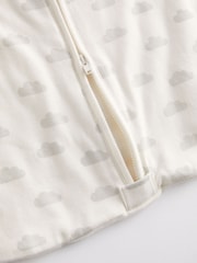 Grey Cloud Print 1 Tog  Baby 100% Cotton Sleep Bag - Image 8 of 8
