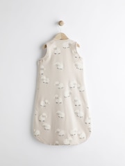Beige Sheep 1 Tog  Baby 100% Cotton Sleep Bag - Image 2 of 8