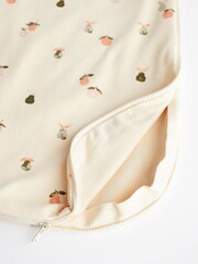 Beige Fruit Print 1 Tog  Baby 100% Cotton Sleep Bag - Image 10 of 11