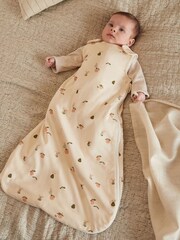 Beige Fruit Print 1 Tog  Baby 100% Cotton Sleep Bag - Image 5 of 11