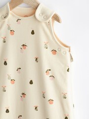 Beige Fruit Print 1 Tog  Baby 100% Cotton Sleep Bag - Image 8 of 11